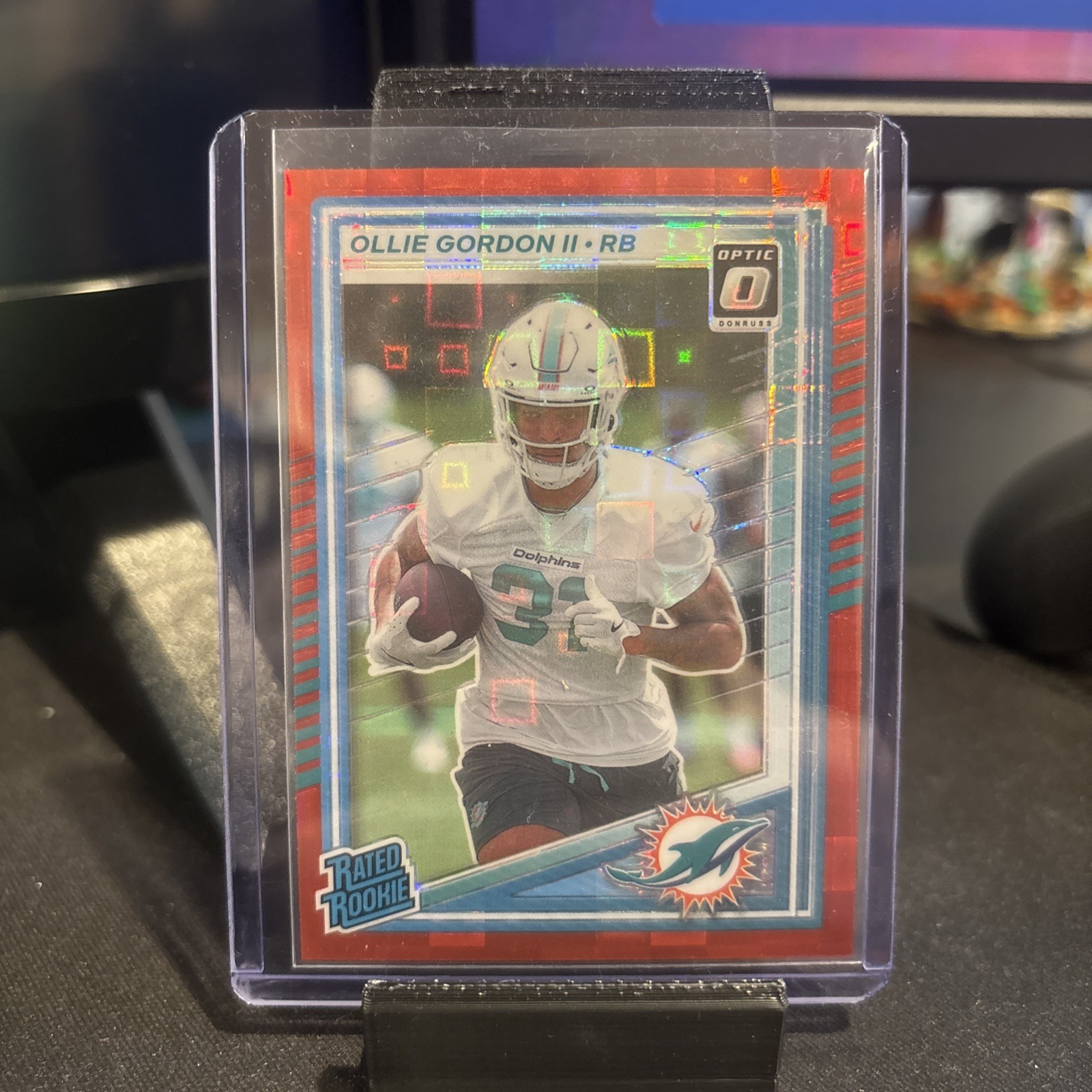 2025 Panini Donruss - Rated Rookie Ollie Gordon II Optic Preview Red Pandora