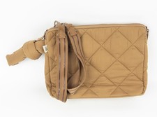 BEIS x Elsa The Clutch Changing Pad Bag Quilted Brown Zipper Pockets Baby