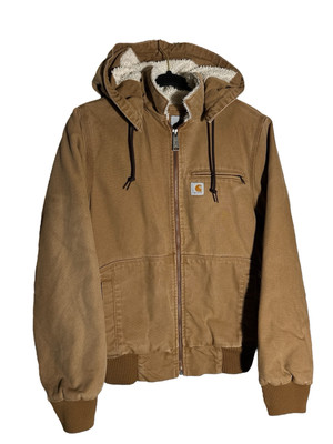 Carhartt Jacket Womens Small Brown Weathered Wildwood Sherpa Lined