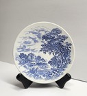 Vintage ENOCH Wedgwood Blue & White 5" Saucer Plate  England COUNTRYSIDE