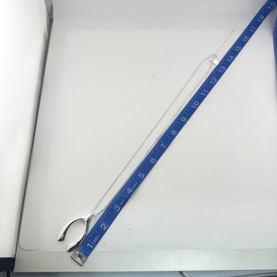 Collar Robert Lee Morris RLM Wishbone Modernista Blanco Bronce Colgante QVC Foto 4 de 4