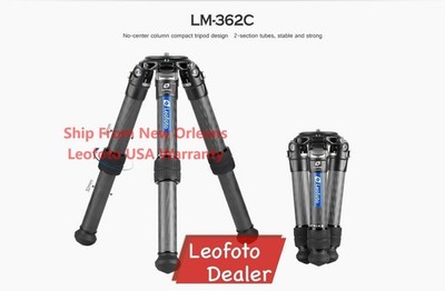 Leofoto LM-362C Short CF Tripod with 75mm Bowl and Bag /Max 99lb