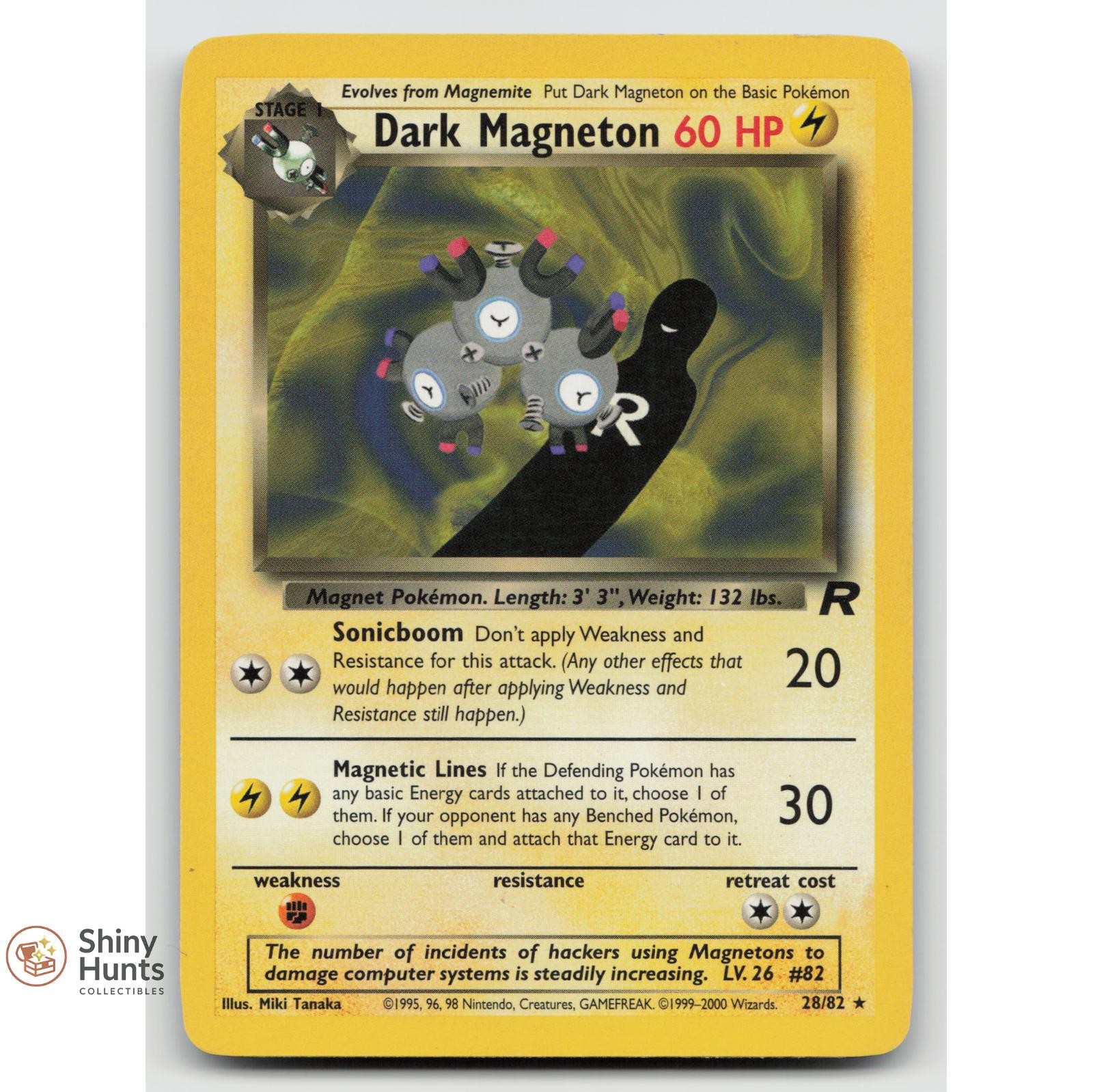 Pokemon Dark Magneton 28 Team Rocket LP reg