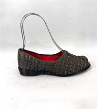 40s/50s Satin Wedge Peeptoe Shoes Slippers Vintage Quilted