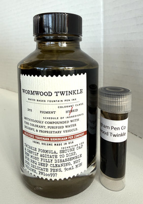3ml Ink Sample - Birmingham Pen Company ''Wormwood Twinkle'' -  1 Vial Only