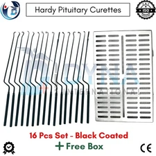 Hardy Pituitary Neuro Curettes 16 Pcs Transsphenoidal Surgical Instruments + Box