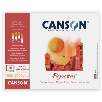 Canson Aritst Series Canva Paper Pad 16X20-Fold Over, 10 Sheets