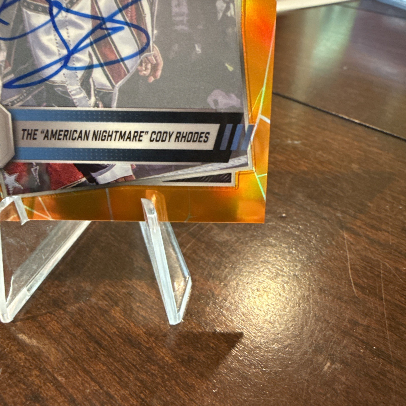 "The American Nightmare" Cody Rhodes 2025 Topps Chrome WWE Orange Auto 16/25 view 5