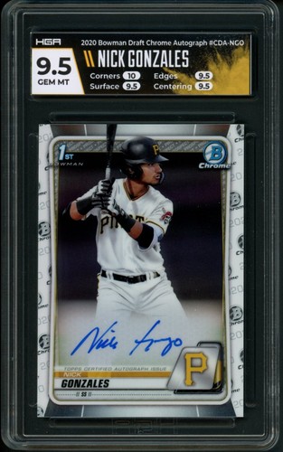2020 1st Bowman Draft Chrome ~ Nick Gonzales ~ CDA-NGO ~ HGA 9.5 ~ Auto - Picture 1 of 2