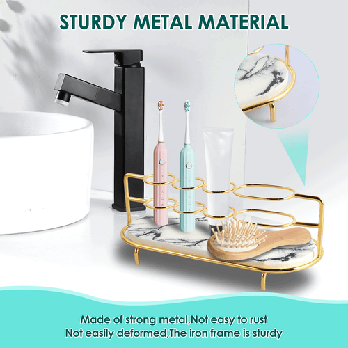 Toothbrush Holders for Bathrooms Metal Electric Toothbrush Holder with stNyq - Picture 5 of 11