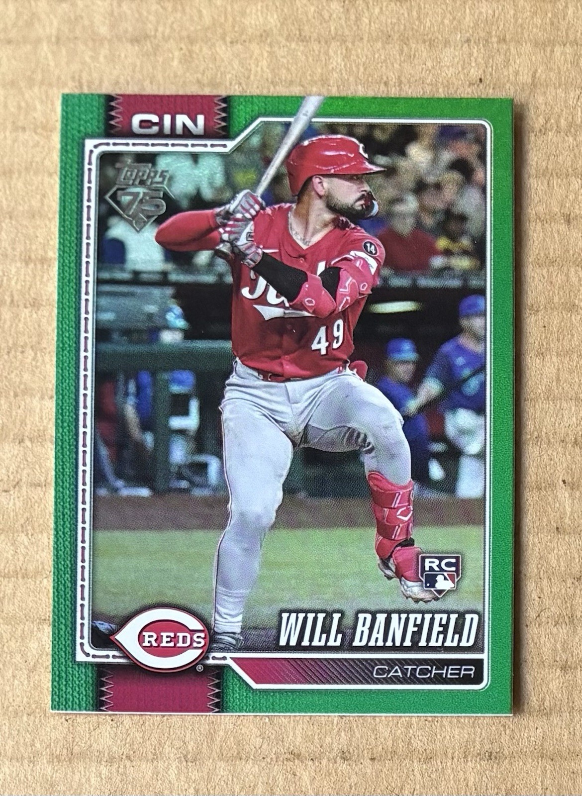 2026 Topps Green Foil #247 Will Banfield SSP Rookie RC 24/99 Cincinnati Reds