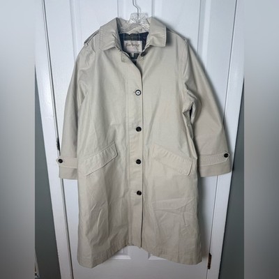 Barbour Camilla Waterproof Trench Coat in Mist 12