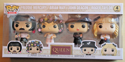 Funko Rocks Queen I Want to Break Free  Freddie Mercury Brian May Pop 4 Pack