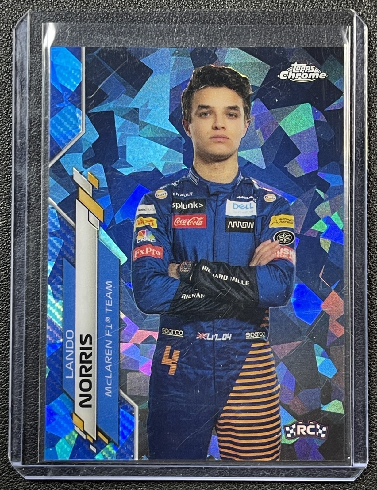 LANDO NORRIS 2020 TOPPS CHROME SAPPHIRE FORMULA 1 F1 #7 ROOKIE REFRACTOR RC A