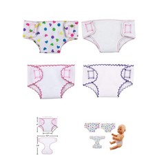 Reusable Baby Doll Diapers Set for 14-18 Inch Dolls - Perfect for Playtime