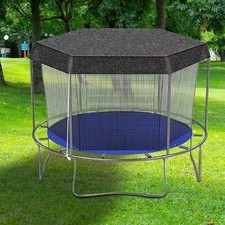Trampoline Shade Cover Canopy Trampoline Sun Protection for 6 Poles Cover Black