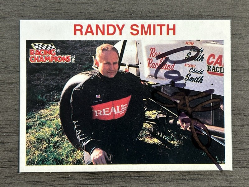 Autographed Randy Smith World Of Outlaws Sprint Car Racing Trading Card USAC