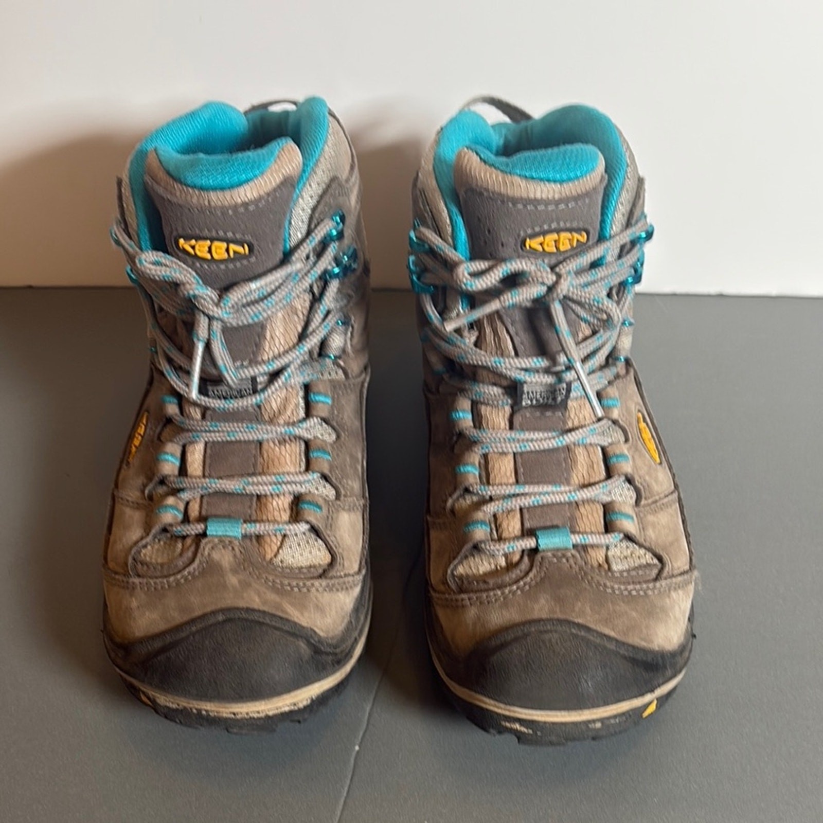 Stivali da pioggia e neve Keen grigio e verde acqua da uomo 7 5