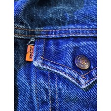 Vintage 80s Levis Just For Girls Orange Tab Denim Trucker Jacket Made in USA L