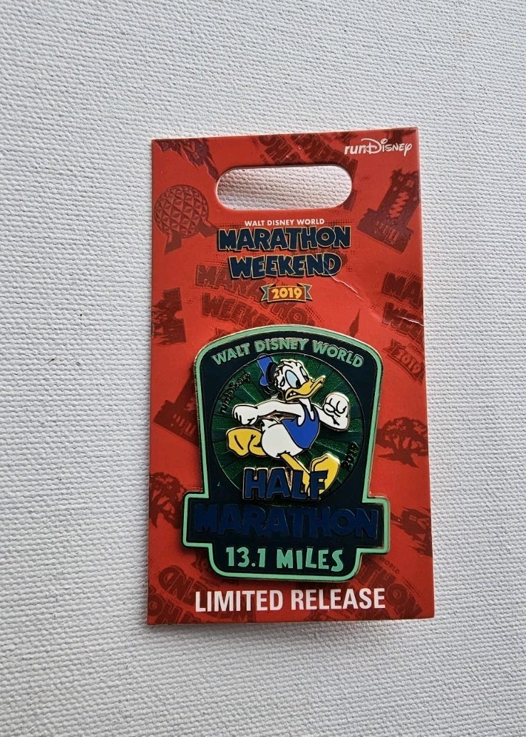 RunDisney 2019 Walt Disney World Half Marathon Donald Duck Pin 