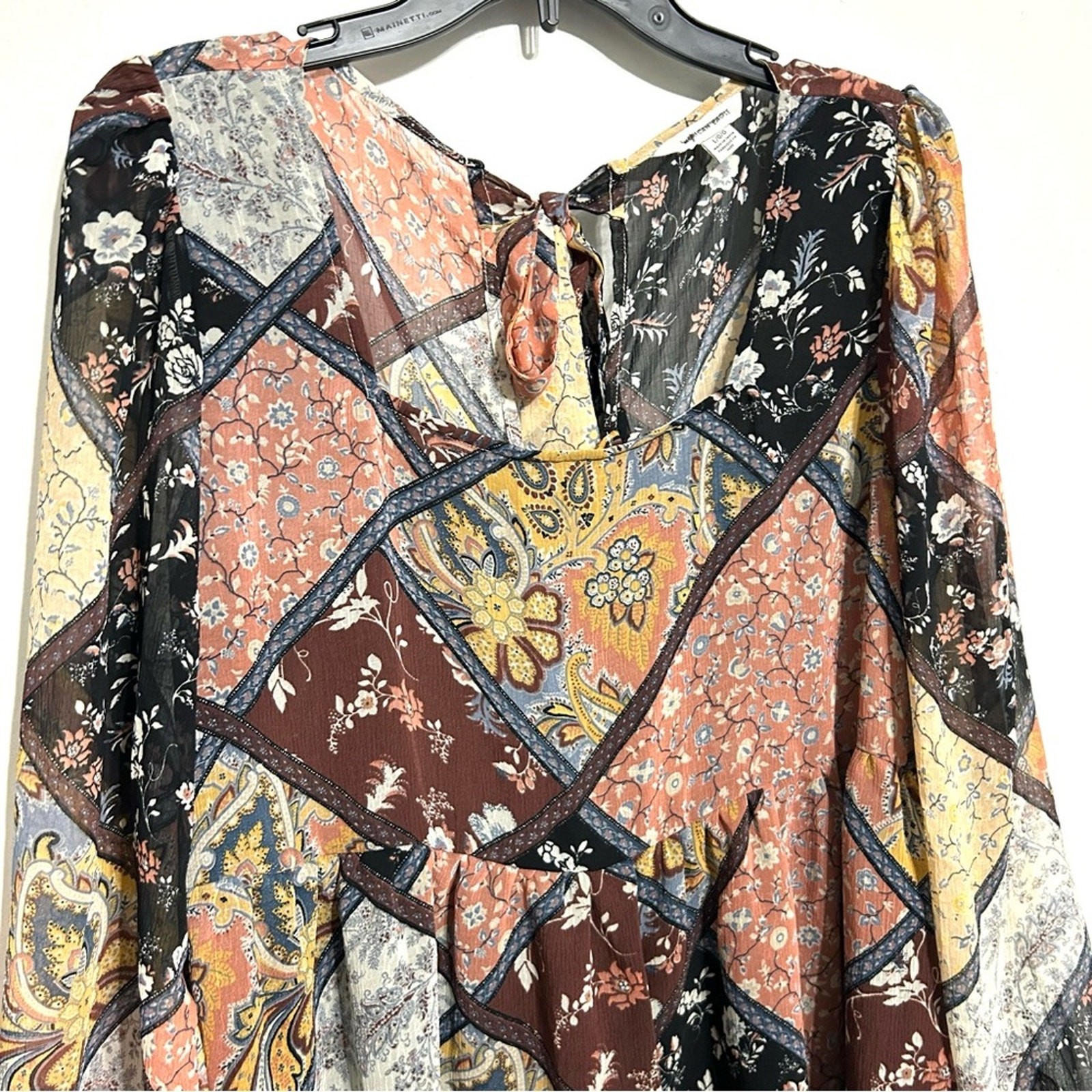 American Eagle multicolor patchwork tie back baby… - image 3