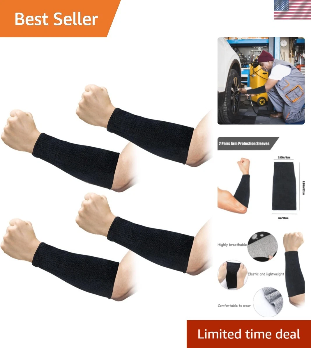 Arm Protection Sleeves Level 5 Protection Cut Burn Resistant Sleeve Anti Abra...
Opens in a new wind