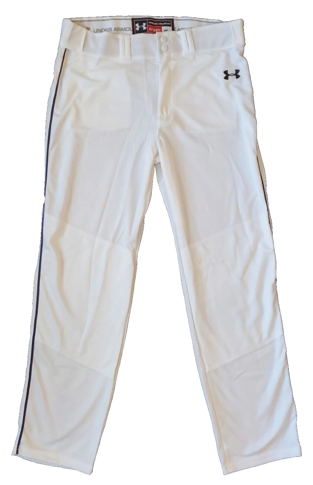 Under Armour Baseball Pants Men's XL Open Bottom White Black Piped UBP7WBM New thumbnail 2