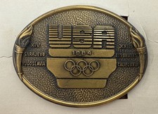 1984 USA Olympics Los Angeles California Vintage Commemorative Belt Buckle