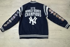 Vintage Y2K GIII New York Yankees 27x World Series Champs Varsity Jacket Size XL