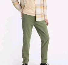 Levis XX Chino Standard Tech Pants 33 x 32 Tapered Stretch Olive Green UPF 50+