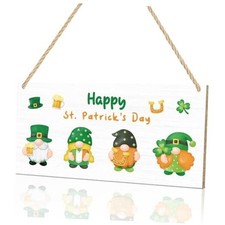St. Patrick's Day Sign Gnome St Patricks Day Decorations for Home Wall Happy