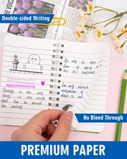 Small Notebooks 3X5 Bulk Mini Spiral Notebooks 40 Packs Pocket Notebooks College