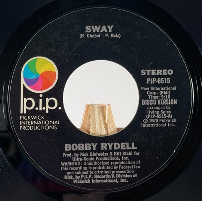 BOBBY RYDELL - SWAY (DISCO VERSION) / FEELS GOOD
