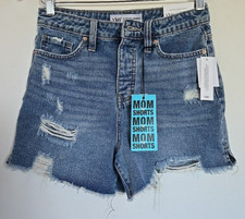 YMI Mom Fit High Rise Cut Off Jean Shorts Women's Size 3/26 NEW