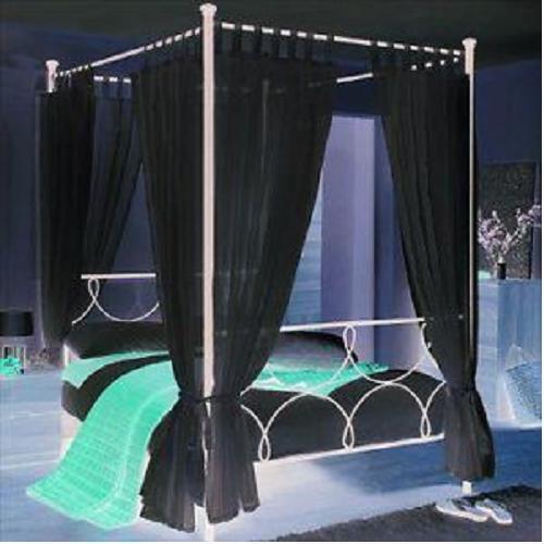 TAB TOP 4 POSTER BETT SET - 8 EINFACHE VOILE-PANELS - Bild 4 von 7