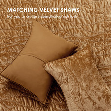Set Colcha Terciopelo Bordado Velvet + Fundas (Blanco O Beige) – Hogar