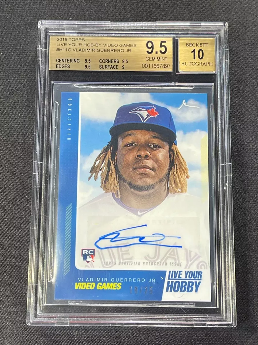 VLADIMIR GUERRERO JR 2019 TOPPS LIVE YOUR HOBBY AUTO ROOKIE RC /25