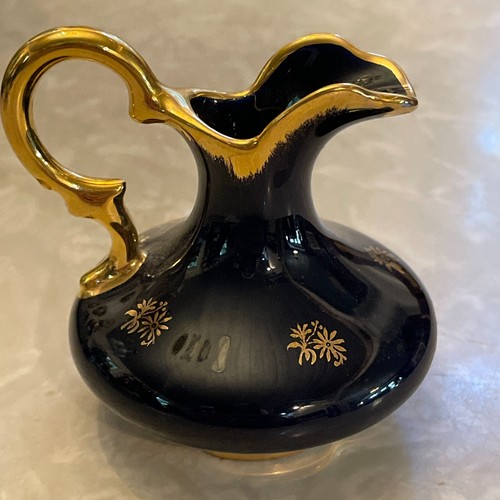 Imperial Limoges Kobaltblau Krug mit Echtgold - 3"x3" | Vintage - Bild 3 von 6