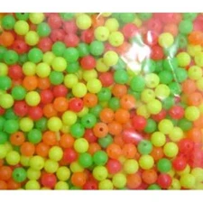 250 X Sea Fishing Beads 5 mm Mixed Colours - Rig Making trace beads - FREE POST