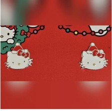 Sterling Silver Sanrio Hello Kitty Christmas Earrings Kawaii Japanese Claire  s