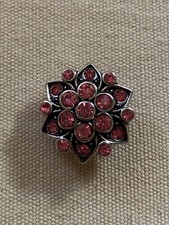 NEW Magnolia And Vine 18 mm ORIGINAL SNAP OCTOBER BIRTHSTONE Pink Crystal NWT