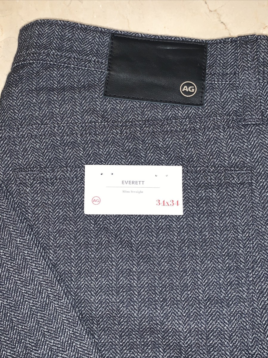 ADRIANO GOLDSCHMIED (AG) MENS EVERETT SLIM GREY/BLACK 5  display picture 1