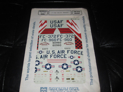 F-102 Delta Dagger decal sheet by Microscale in 1/72 scale