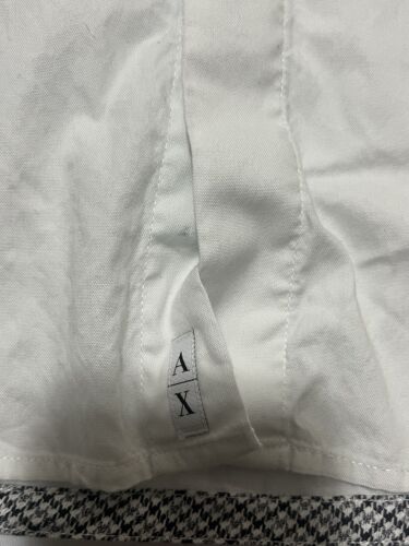 Armani Exchange Men’s Blue White texture stripe dress shirt Medium * See Pic - Picture 3 of 21