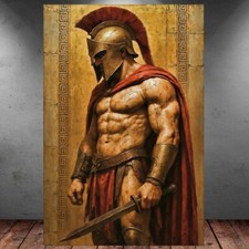 LEINWAND BILD ER XXL ABSTRAKT GLADIATOR CENTURION KRIEGER SCHWERT WAND POSTER