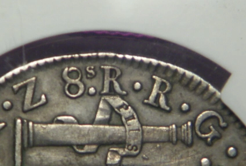 1821 RG 8 Reales:  NGC VF details:  Z 8sR:  Zacatecas Mexico Mint (RARE) - Image 4 of 4