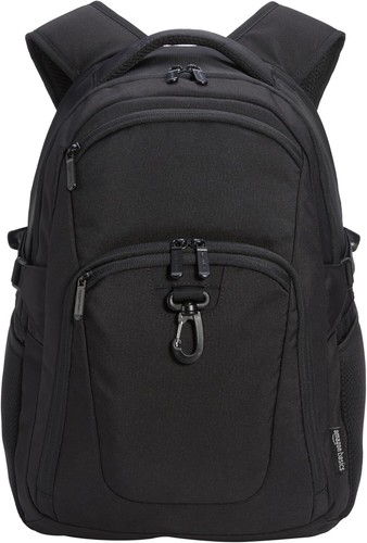 Amazon Basics Travel Laptop Backpack Rucksack for 15.6-Inch Laptop Black