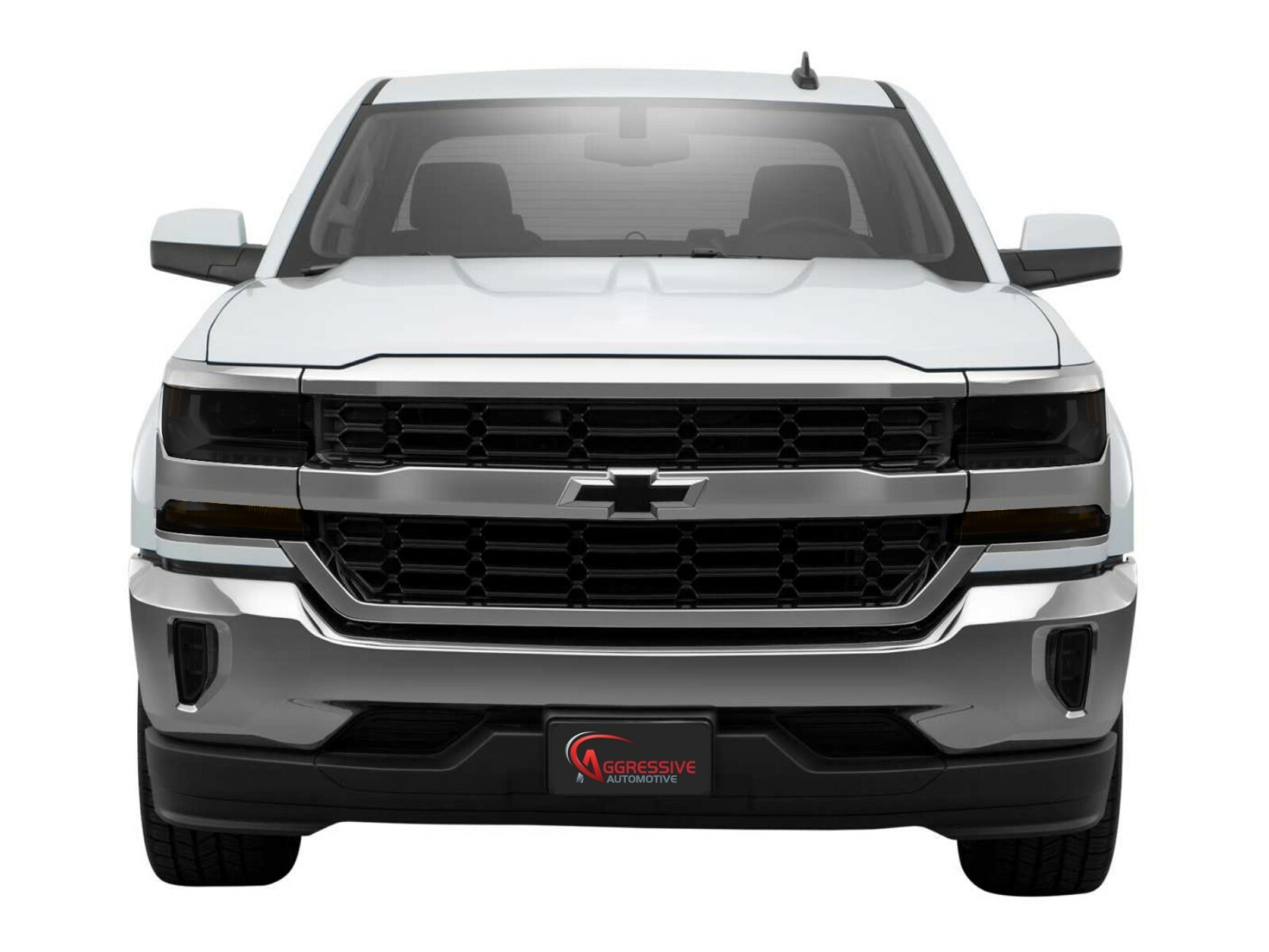 2016 2017 2018 Chevy Silverado 1500 Smoked Headlight Tint Film Overlays
