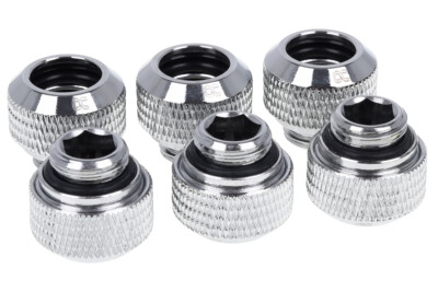 Alphacool Eiszapfen 12mm HardTube Anschraubtülle G1/4 - Chrome Sixpack