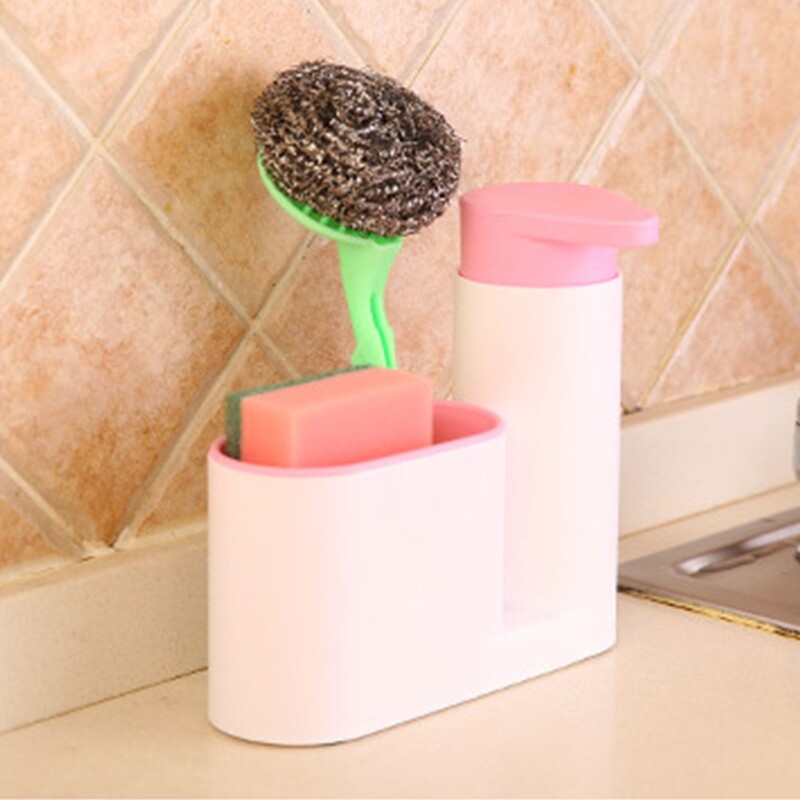 Sink Organizer Countertop Soap Dispenser for Storage Brush Dishcloth